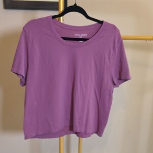 Harmony Balance | Cropped Crewneck Tee in Dusty Lavender
